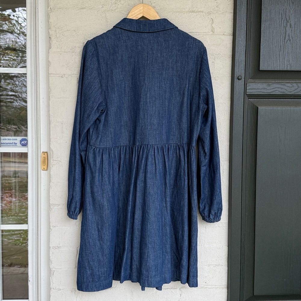Boden Chambray Collared Button Front Mini Dress S… - image 6